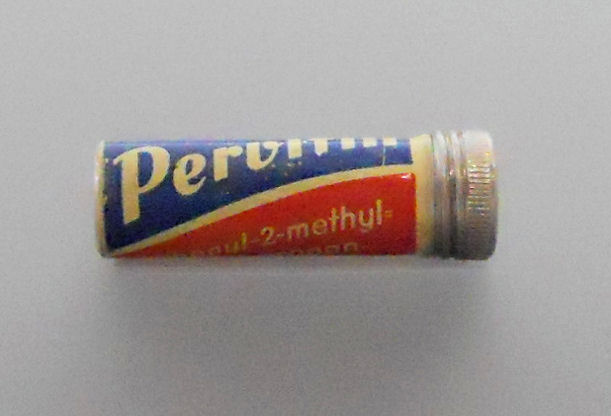 Pervitin-kapsel utstedt til tyske soldater ved fronten. Foto: Jan Wellen/Wikimedia Commons, CC-lisens BY-SA-3,0